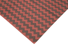 Geometric Duri Brown Geometric Cotton Wool Handmade Area Rug 6'0'' x 9'0''