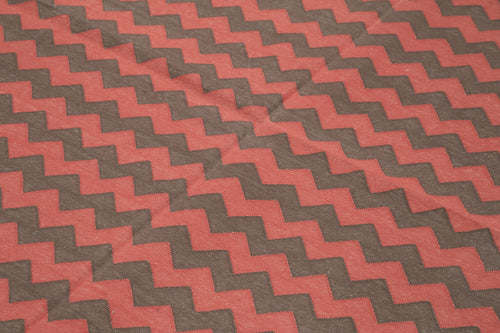 Geometric Duri Brown Geometric Cotton Wool Handmade Area Rug 6'0'' x 9'0''