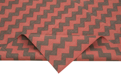 Geometric Duri Brown Geometric Cotton Wool Handmade Area Rug 6'0'' x 9'0''