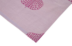 Geometric Duri Purple Geometric Cotton Wool Handmade Area Rug 6'3'' x 8'11''