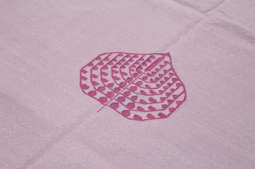 Geometric Duri Purple Geometric Cotton Wool Handmade Area Rug 6'3'' x 8'11''