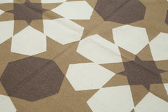 Geometric Duri Brown Geometric Cotton Wool Handmade Area Rug 6'2'' x 8'9''