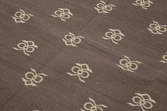 Geometric Duri Brown Geometric Cotton Wool Handmade Area Rug 6'2'' x 9'0''