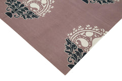 Geometric Duri Purple Geometric Cotton Wool Handmade Area Rug 5'0'' x 7'11''