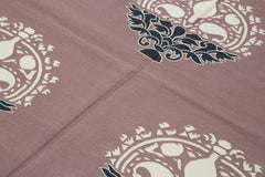 Geometric Duri Purple Geometric Cotton Wool Handmade Area Rug 5'0'' x 7'11''