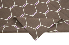 Geometric Duri Brown Geometric Cotton Wool Handmade Area Rug 6'0'' x 8'8''