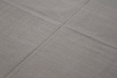 Geometric Duri Grey Geometric Cotton Wool Handmade Area Rug 6'1'' x 8'10''