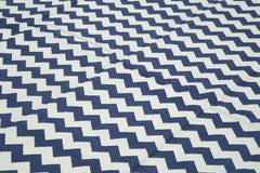 Handmade Area Rug - Blue Geometric Cotton Wool Rug 10'x13'9'' Durable & Soft