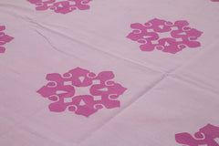 Geometric Duri Pink Geometric Cotton Wool Handmade Area Rug 10'3'' x 13'9''
