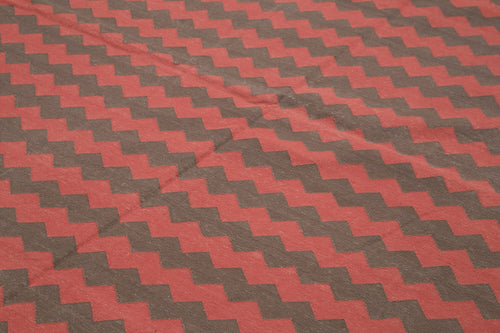 Duri Brown Geometric Cotton Wool Handmade Area Rug 10'0'' x 13'9''