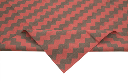 Duri Brown Geometric Cotton Wool Handmade Area Rug 10'0'' x 13'9''