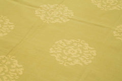 Geometric Duri Yellow Geometric Cotton Wool Handmade Area Rug 7'3'' x 13'3''