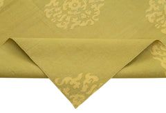 Geometric Duri Yellow Geometric Cotton Wool Handmade Area Rug 7'3'' x 13'3''