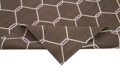 Geometric Duri Brown Geometric Cotton Wool Handmade Area Rug 8'0'' x 9'10''