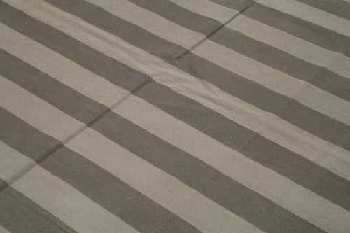 Geometric Duri Brown Geometric Cotton Wool Handmade Area Rug 7'11'' x 10'2''