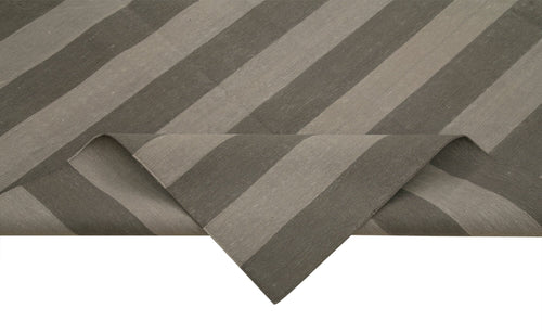 Geometric Duri Brown Geometric Cotton Wool Handmade Area Rug 7'11'' x 10'2''