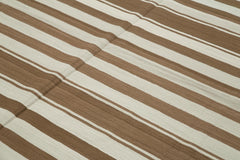 Geometric Duri Brown Geometric Cotton Wool Handmade Area Rug 7'10'' x 10'1''