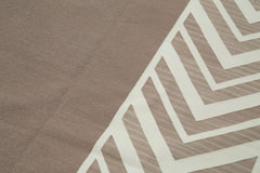 Geometric Duri Brown Geometric Cotton Wool Handmade Area Rug 8'1'' x 9'10''