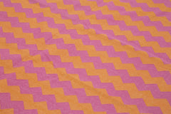 Geometric Duri Orange Geometric Cotton Wool Handmade Area Rug 7'10'' x 9'10''