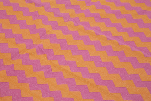 Geometric Duri Orange Geometric Cotton Wool Handmade Area Rug 7'10'' x 9'10''