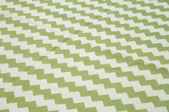 Geometric Duri Green Geometric Cotton Wool Handmade Area Rug 8'0'' x 9'9''