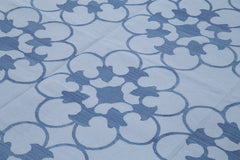 Geometric Duri Blue Geometric Cotton Wool Handmade Area Rug 8'1'' x 10'0''