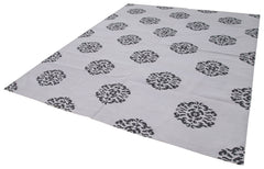 Geometric Duri Purple Geometric Cotton Wool Handmade Area Rug 7'10'' x 9'10''