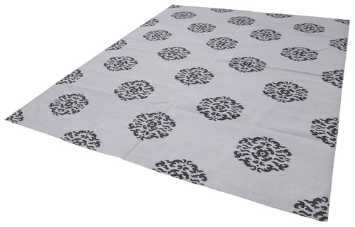 Geometric Duri Purple Geometric Cotton Wool Handmade Area Rug 7'10'' x 9'10''