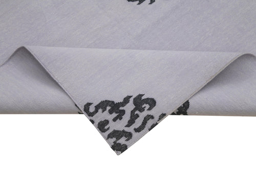 Geometric Duri Purple Geometric Cotton Wool Handmade Area Rug 7'10'' x 9'10''