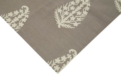 Geometric Duri Brown Geometric Cotton Wool Handmade Area Rug 8'1'' x 10'0''