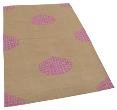 Duri Brown Geometric Cotton Wool Handmade Area Rug 5'6'' x 3'7''