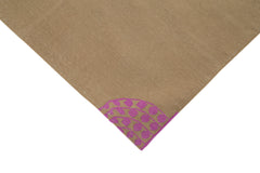 Duri Brown Geometric Cotton Wool Handmade Area Rug 5'6'' x 3'7''