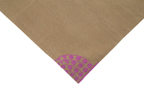 Duri Brown Geometric Cotton Wool Handmade Area Rug 5'6'' x 3'7''