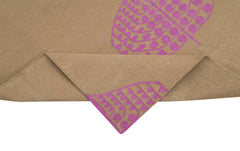 Duri Brown Geometric Cotton Wool Handmade Area Rug 5'6'' x 3'7''