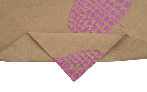 Duri Brown Geometric Cotton Wool Handmade Area Rug 5'6'' x 3'7''