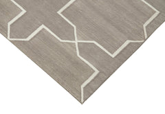 Handmade Area Rug – Beige Geometric Design Cotton Wool 3x5 Feet Durable Soft Floor Covering