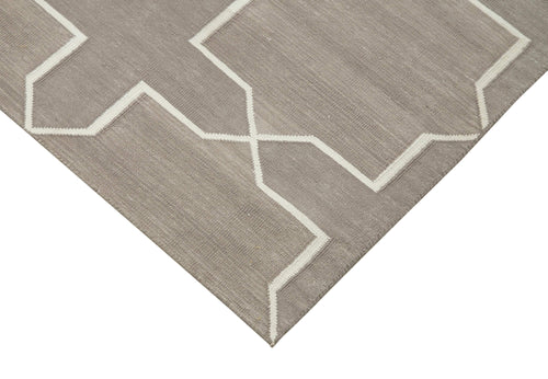 Handmade Area Rug – Beige Geometric Design Cotton Wool 3x5 Feet Durable Soft Floor Covering