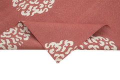 Handmade Area Rug - Vintage Turkish Carpet 3'8"x5'7" Red Geometric Pattern Wool Cotton