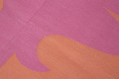 Geometric Duri Pink Geometric Cotton Wool Handmade Area Rug 3'5'' x 5'6''