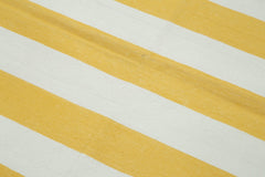 Handmade Area Rug - Yellow Geometric Cotton Wool Vintage Handwoven Carpet 3'6"x5'6"