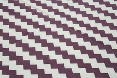 Geometric Duri Purple Geometric Cotton Wool Handmade Area Rug 8'0'' x 10'0''