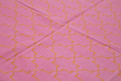 Geometric Duri Orange Geometric Cotton Wool Handmade Area Rug 8'3'' x 9'10''