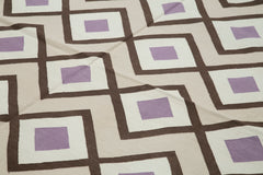 Geometric Duri Beige Geometric Cotton Wool Handmade Area Rug 8'2'' x 10'1''