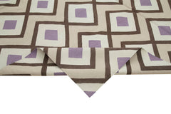 Geometric Duri Beige Geometric Cotton Wool Handmade Area Rug 8'2'' x 10'1''