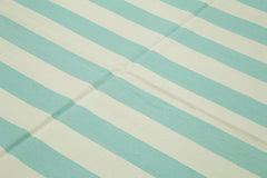 Geometric Duri Turquoise Geometric Cotton Wool Handmade Area Rug 7'10'' x 10'1''