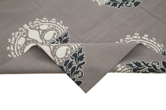 Geometric Duri Grey Geometric Cotton Wool Handmade Area Rug 8'2'' x 10'0''