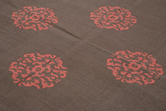 Geometric Duri Brown Geometric Cotton Wool Handmade Area Rug 8'1'' x 9'10''