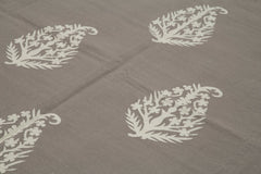 Geometric Duri Grey Geometric Cotton Wool Handmade Area Rug 8'1'' x 9'10''