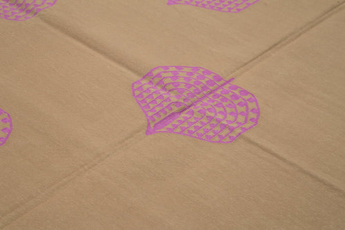 Geometric Duri Brown Geometric Cotton Wool Handmade Area Rug 8'0'' x 9'11''