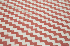Geometric Duri Red Geometric Cotton Wool Handmade Area Rug 7'10'' x 9'10''